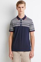 Forever21 Geo Stripe Print Polo