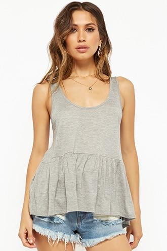 Forever21 Shirred Hem Tank Top