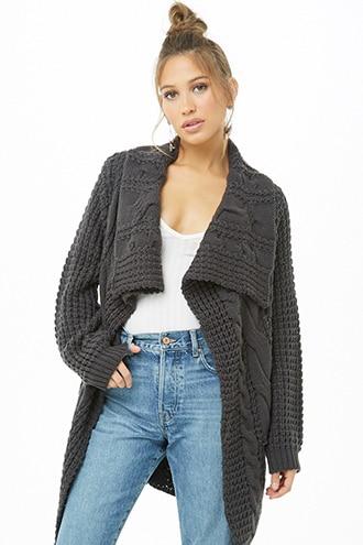 Forever21 Chunky Cable Knit Cardigan