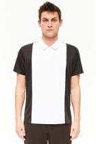 Forever21 Colorblock Jersey Mesh Polo