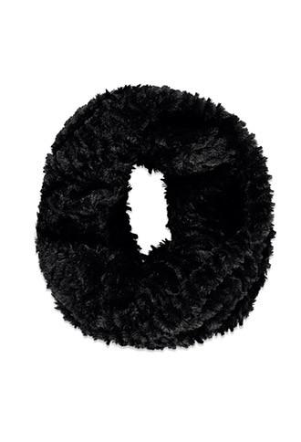Forever21 Faux Fur Infinity Scarf (black)
