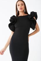 Forever21 Ruffle-sleeve Scoop-back Dress