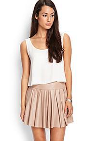 Forever21 Faux Leather Skater Skirt