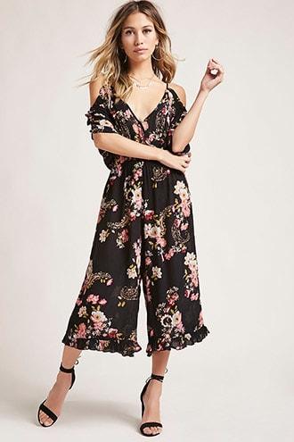 Forever21 I The Wild Floral Print Romper