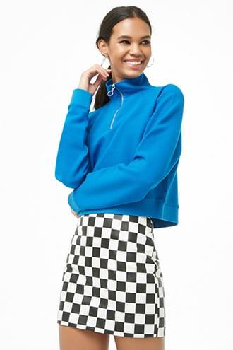 Forever21 Checkered A-line Mini Skirt