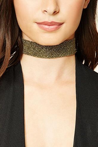 Forever21 Gold Glitter Choker