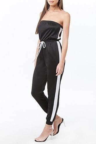 Forever21 Contrast-trim Tube Jumpsuit