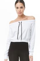 Forever21 Drawstring Off-the-shoulder Sweatshirt