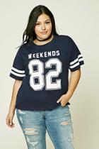 Forever21 Plus Size Weekends Varsity Tee