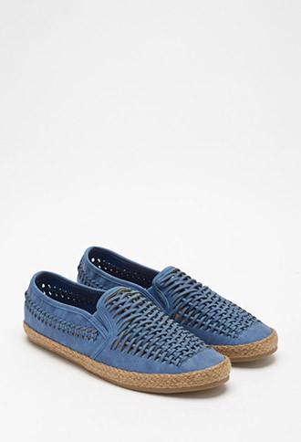 21 Men Men's  Huarache Espadrilles Slip-ons (blue)