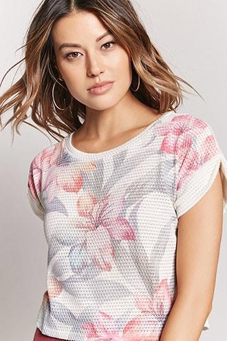 Forever21 Floral Knit Top