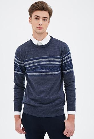 Forever21 Geo-striped Sweater