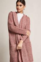 Forever21 Heathered Knit Open-front Cardigan