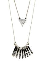 Forever21 Geo Cutout Pendant Necklace