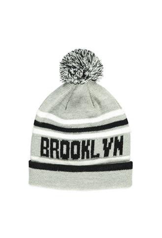 21 Men Men's  Grey & Black Paris Graphic Beanie
