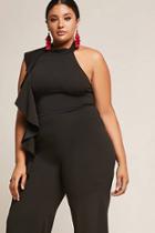 Forever21 Plus Size Asymmetrical Ruffle Jumpsuit
