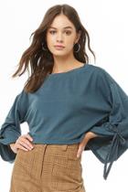 Forever21 Tie-cuff Crop Top