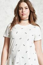 Forever21 Plus Size Panda Face Tee