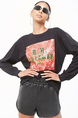 Forever21 La Culture Paisley Graphic Top