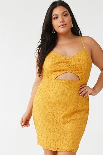 Forever21 Plus Size Floral Lace Mini Dress