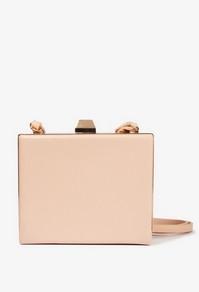 Forever21 Structured Faux Leather Clutch