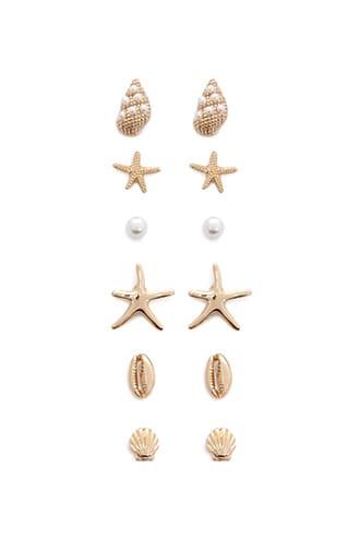 Forever21 Sea Charms Stud Earrings Set