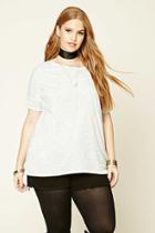 Forever21 Plus Women's  Plus Size Marled High-low Tee