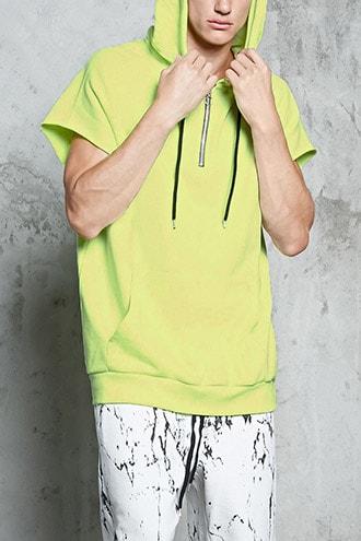 Forever21 Zip-up Short Sleeve Hoodie