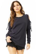 Forever21 French Terry Open Shoulder Top