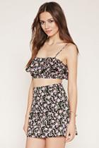 Forever21 Flounced Floral Cropped Cami