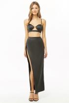 Forever21 Cropped Cutout Cami & Maxi Skirt Set