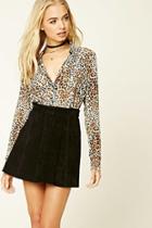 Love21 Women's  Contemporary Leopard Print Top