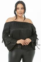 Forever21 Plus Size Off-the-shoulder Satin Top