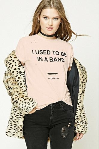 Forever21 Distressed Graphic Tee