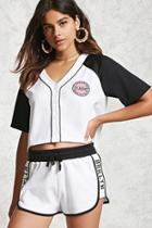Forever21 Classic Patch Raglan Jersey Tee