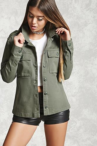 Forever21 Button-down Utility Jacket