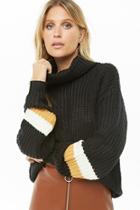 Forever21 Ribbed Striped-trim Sweater