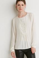 Love21 Bead-embroidered Peasant Top