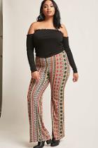 Forever21 Plus Size Ornate Flared Pants