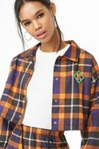 Forever21 Plaid Cropped Coach Jacket