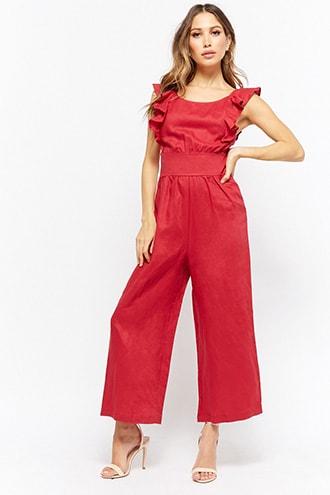 Forever21 Ruffle Smocked Jumpsuit