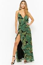 Forever21 Leaf Print Ruffle High-low Dress