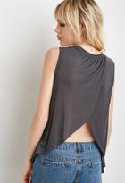 Forever21 Women's  Tulip-back Muscle Tee (charcoal)