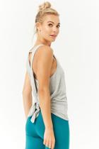 Forever21 Active Heathered Racerback Cutout Tank Top