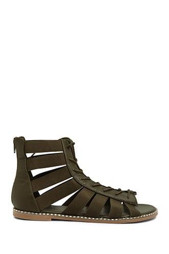 Forever21 Caged Lace-up Sandals