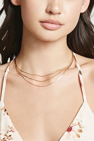 Forever21 Layered Snake Chain Necklace