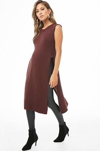 Forever21 Side-slit Sleeveless Tunic