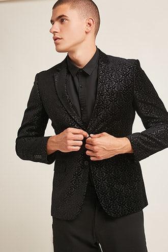 Forever21 Velvet Jacquard Blazer