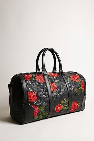 Forever21 Men Reason Rose Faux Leather Duffle Bag