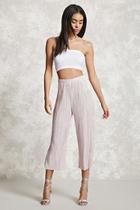 Forever21 Metallic Pleated Culottes